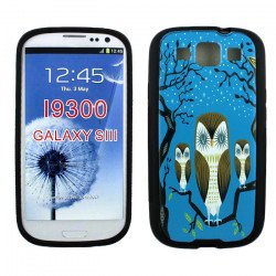 Samsung Galaxy S3 Night Owl Gummy Design Case (Three Owl)